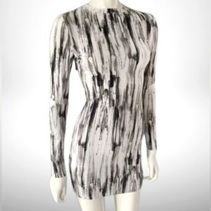 Divided Cut Elbow Mini Dress